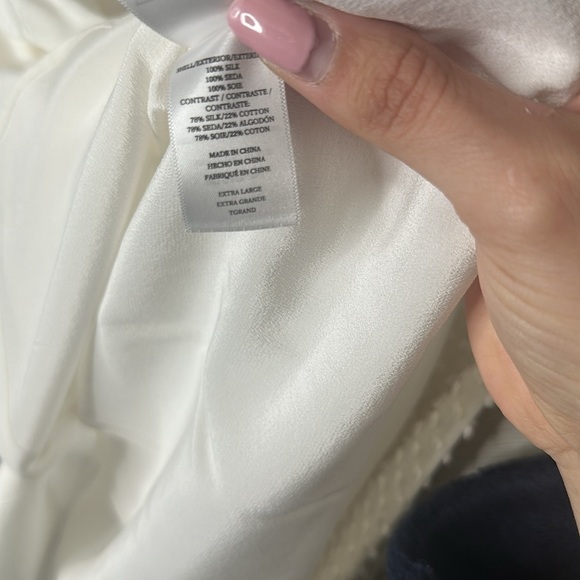 🔥 🆕 RAILS ivory Camilla 100% Silk Button-Down Shirt SIZE XL - Picture 8 of 8